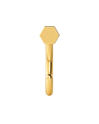 Hexagon 14ct Solid Gold Huggie Hoop