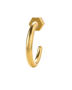 Hexagon 14ct Solid Gold Huggie Hoop