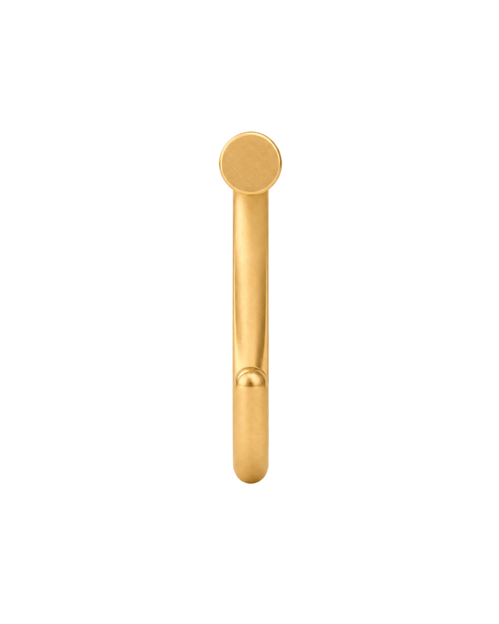 A minimal 14ct solid gold Circle Huggie Hoop with a clean, round face and a softly dimensional finish. Available in 18G or 20G, 6–10mm, in three gold colours.