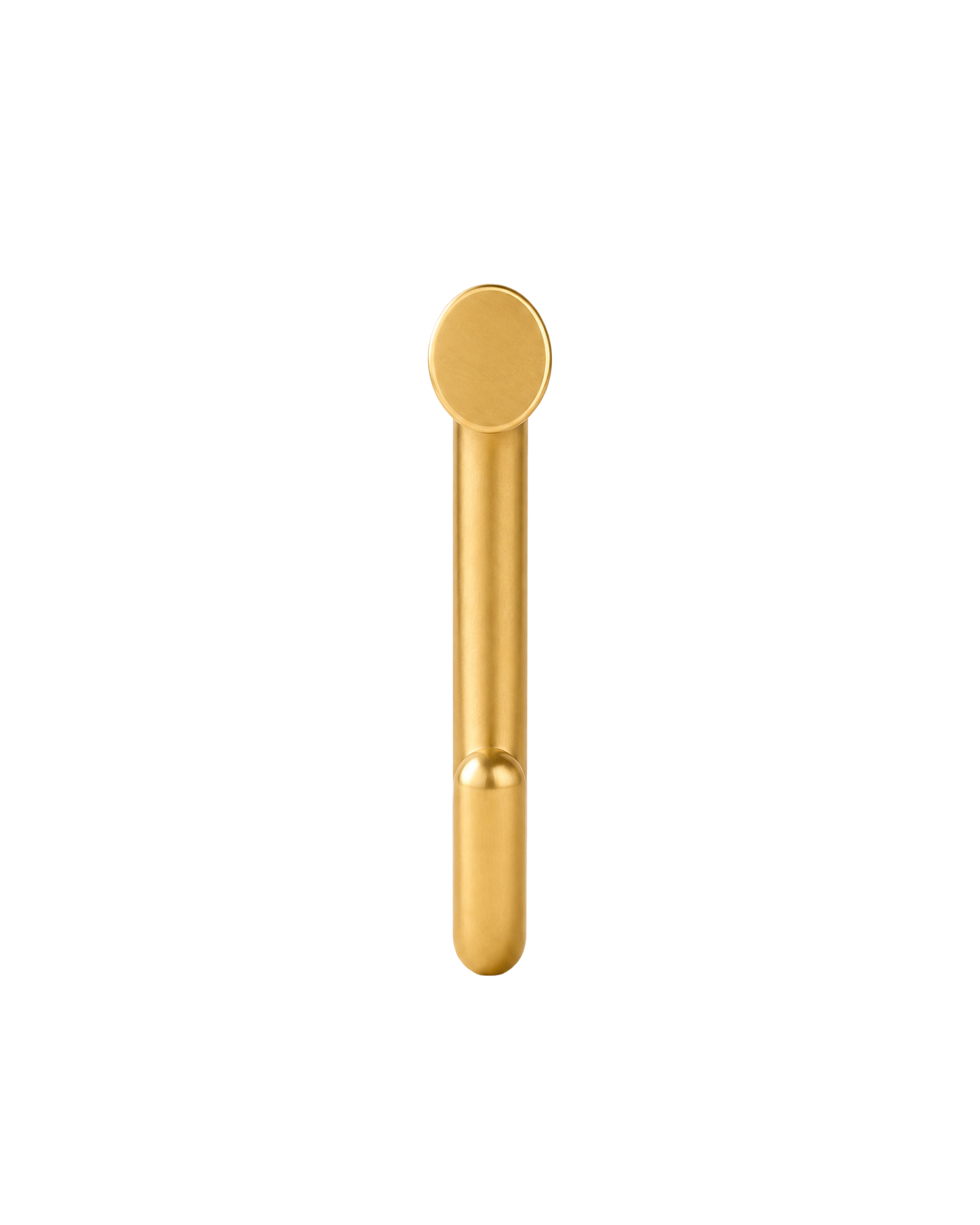 A minimal 14ct solid gold Oval Huggie Hoop with a smooth elongated shape and a softly dimensional finish. Available in 18G or 20G, 6–10mm, in three gold colours.
