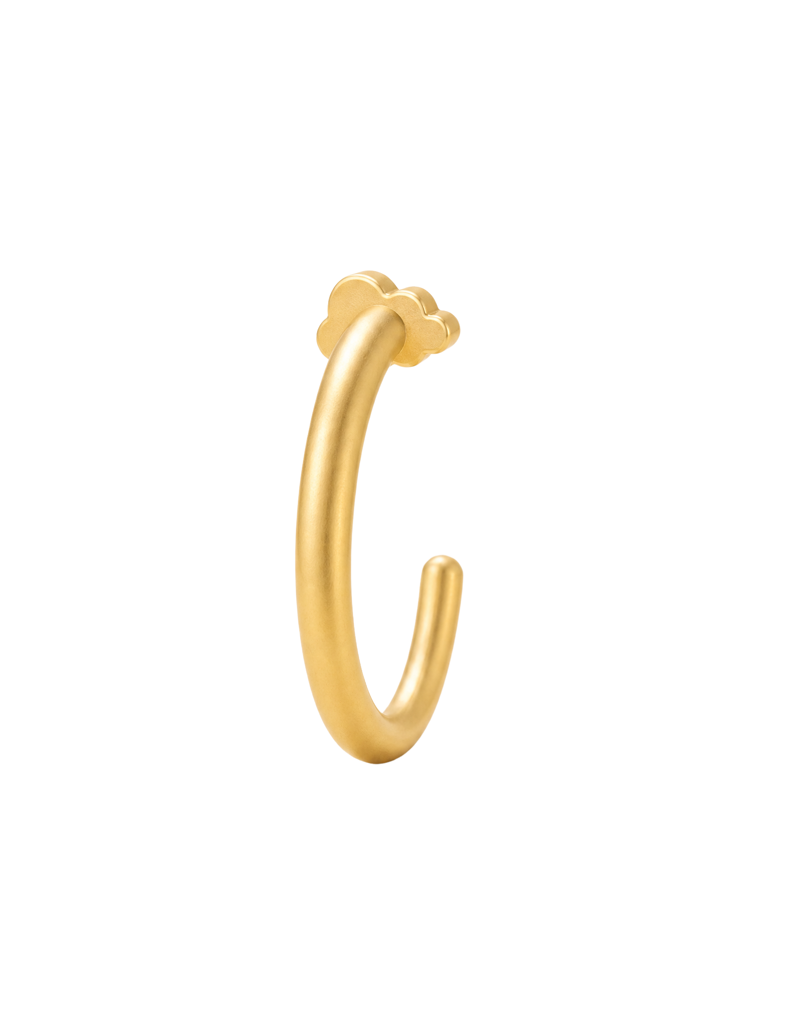 Cloud 14ct Solid Gold Huggie Hoop