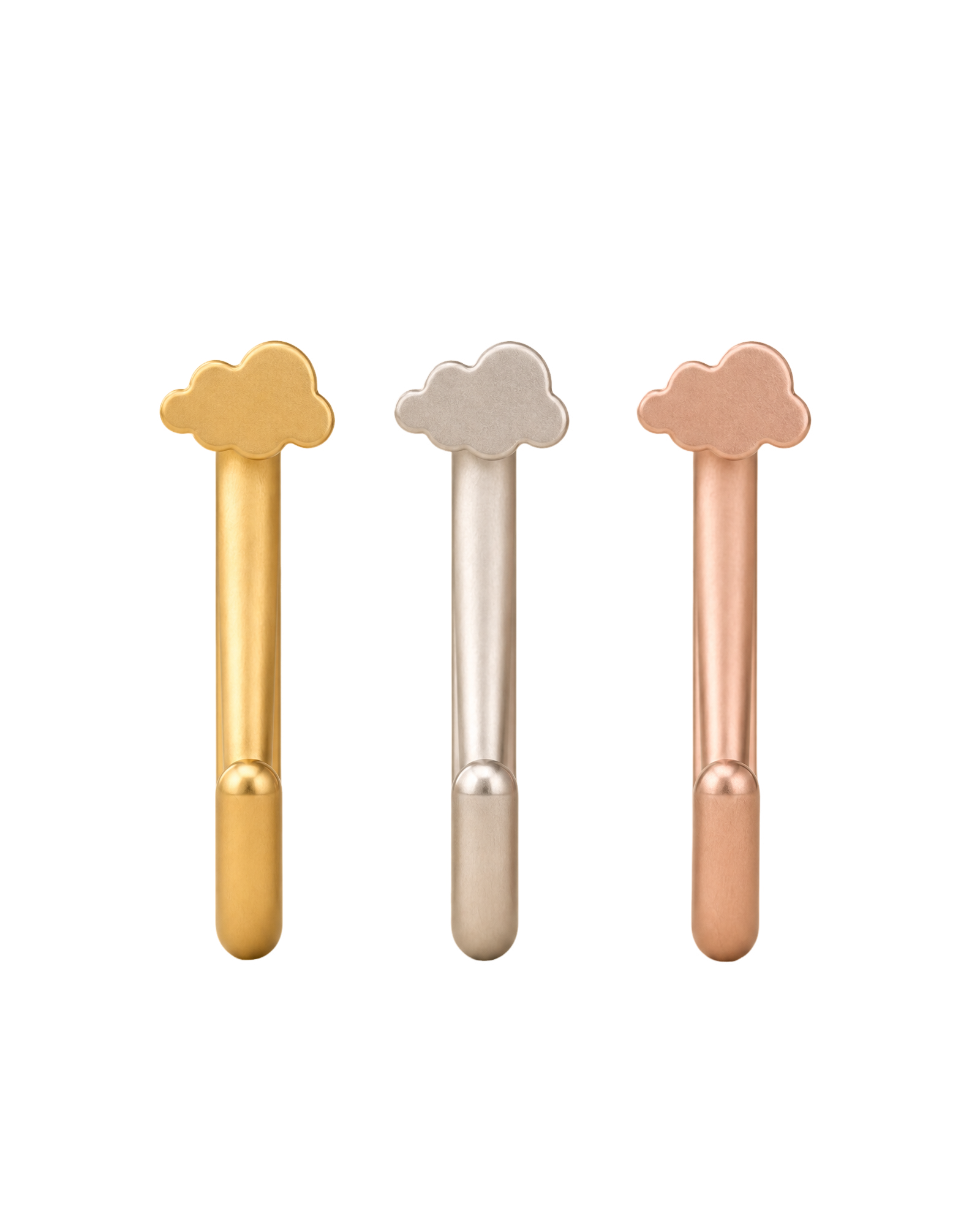 Cloud 14ct Solid Gold Huggie Hoop
