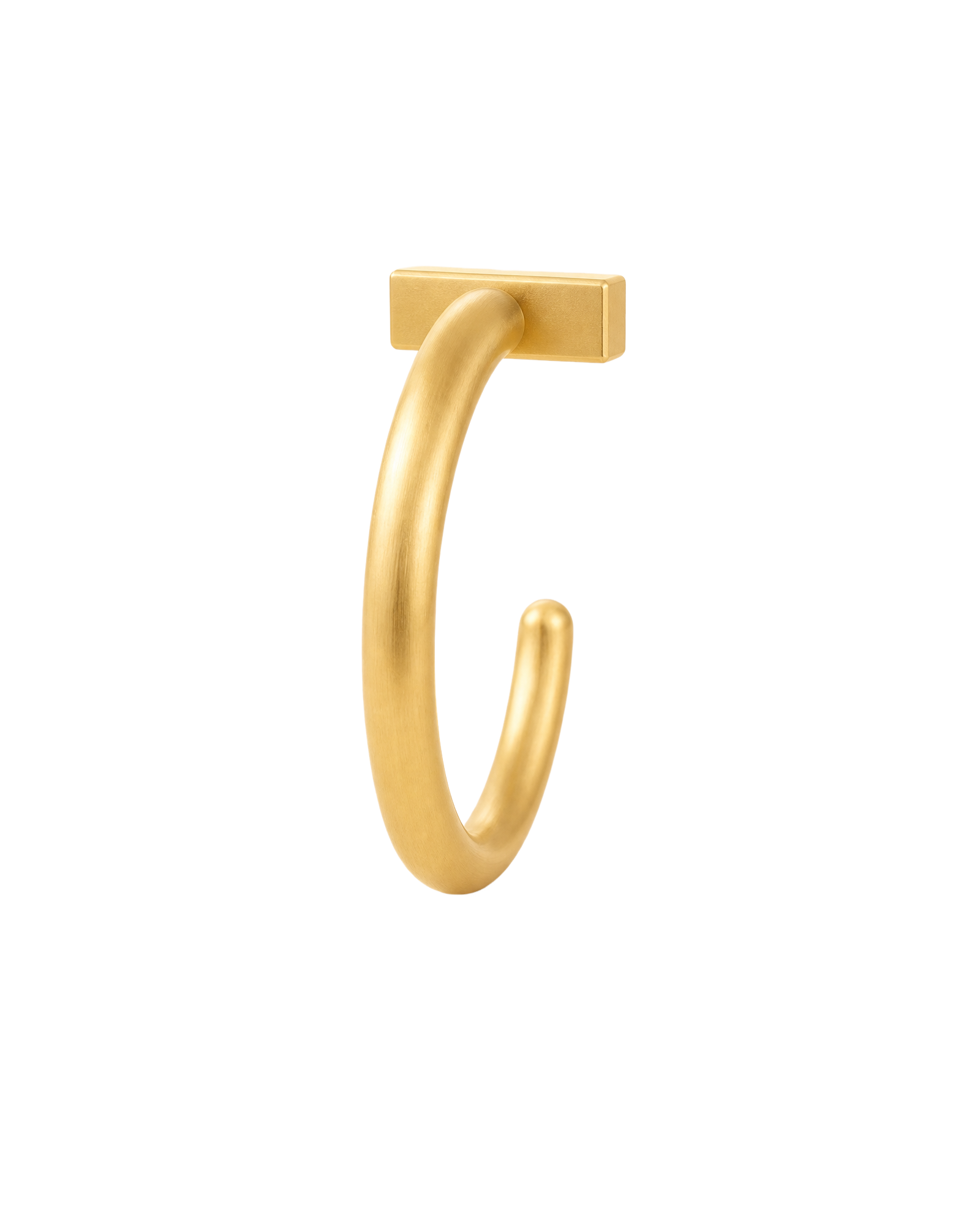 Rectangle 14ct Solid Gold Huggie Hoop