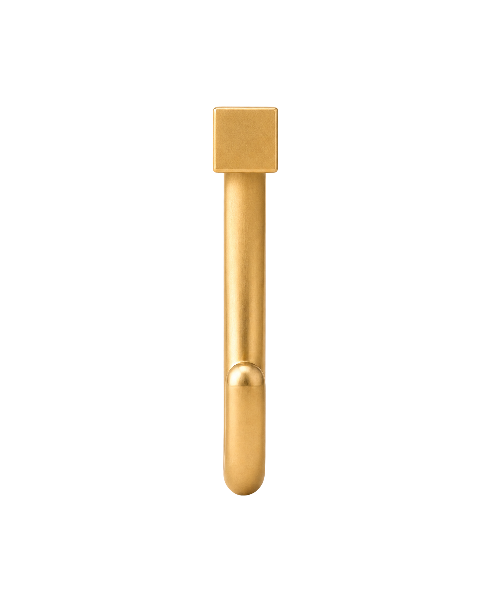A geometric 14ct solid gold Square Huggie Hoop with four even sides and a softly dimensional finish. Available in 18G or 20G, 6–10mm, in three gold colours.