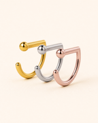 D-Shaped Septum Ring with Ball End