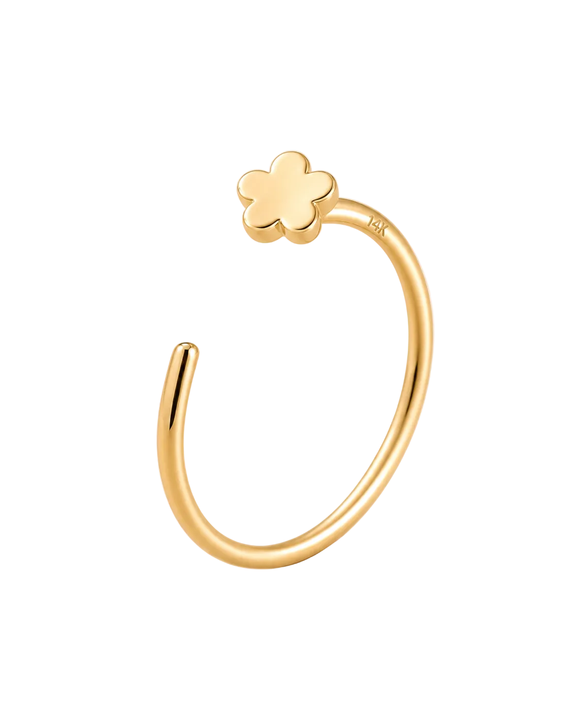 STEPOY 14ct solid gold Flower Hoop for nose and ear piercings
